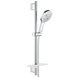 Grohe 26575000 Rainshower Smartactive 130 Chrome ručni tuš sa 3 mlaza, usponska šipka za tuš, Silverflex 1750 crevo za tuš i Easyreach polica | ePonuda.com