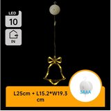 Aigostar LED božićna dekoracija zvono 18 cm, napajanje 3x AAA Cene