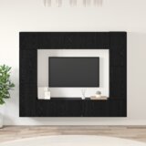 vidaXL Komplet TV omaric s polico 8 pcs Črni hrast 80 x 30 x 30.5 cm | Shoptok.si