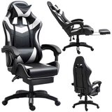  Gaming stolica sa osloncem za noge LE TOY - bijela Cene