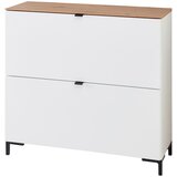 Voleo viseča omara za čevlje bela, hrast artisan | Shoptok.si