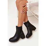 Boto Womens Ankle Boots On Heel Black Thalira Cene