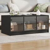 vidaXL Stolić za kavu sa staklenim vratima crni 102 x 50 x 42 cm Cijene