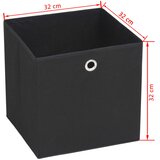  Kutije za pohranu od netkane tkanine 10 kom 32x32x32 cm crne | shoptok.hr