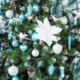  Set Božićnih kuglica od bijele plastike, 8 cm, 20 komada | shoptok.hr