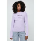 Armani Exchange Bombažen pulover ženski, vijolična barva, 3DYM71 YJFDZ