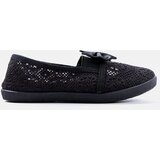 Gemre Black lacy children's ballet flats Bubby Cene