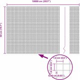  Zavarena žičana ograda 10000 x 50 cm Siva | shoptok.hr