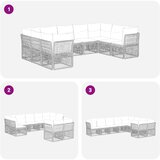  Sjedeća garnitura za vrt 9 kom. Crna poliratan 62 x 62 x 70 cm | shoptok.hr