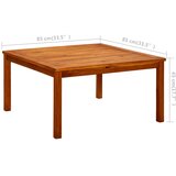 Vrtni stolić za kavu 85 x 85 x 45 cm masivno bagremovo drvo | shoptok.hr