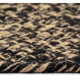  Ručno rađeni tepih od jute crne i prirodne boje 150 cm | shoptok.hr