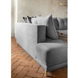 Miuform Siva sklopiva kutna garnitura od samta (s lijevim kutom) Lazy Lukka – | shoptok.hr