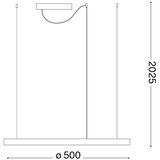 Ideal Lux led luster na sajli oracle slim LED/29W/230V cri 90 prečnik 50 cm zlatna | Eponuda.com