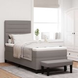  Krevet s kutijom s madracem i klupicom Taupe 90x190 cm Tkanina | shoptok.hr