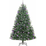  Umjetno božićno drvce s nogom Zelena 240 cm PVC i metal | shoptok.hr
