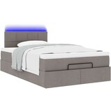 vidaXL Otomanski posteljni okvir z vzmetnico taupe 120x190 cm blago, (21610057) | Shoptok.si