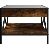 vidaXL Stolić s beskonačnim LED svjetlima boja hrasta 50x50x38 cm | shoptok.hr
