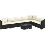  8-dijelni set vrtnih sofa od poliratana s jastucima crni | shoptok.hr