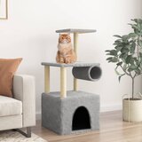 vidaXL Mačje drevo s praskalniki iz sisala svetlo sivo 109,5 cm | Shoptok.si