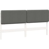 vidaXL Tapecirano vzglavje z vzglavjem Bela in svetlo siva 200 cm | Shoptok.si