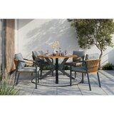 Ambia Garden VRTNA MIZA les, kovina črna, barve akacije | Shoptok.si