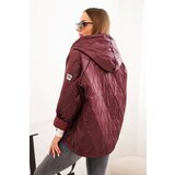 Kesi Włoski Women's quilted jacket with a hood plum | shoptok.hr