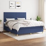  Krevet s oprugama i madracem plavi 160x200 cm od tkanine | shoptok.hr