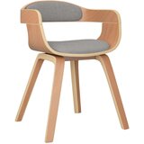 vidaXL Jedilni stol 2 kosa taupe ukrivljen les in blago | Shoptok.si