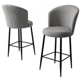 Hanah home set 6 barskih stolica alte grey black