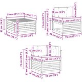  Set vanjskih sofa 10 kom. Prirodna i antracit | shoptok.hr