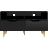 vidaXL tv ormarić visoki sjaj crni 90 x 40 x 48,5 cm od iverice | shoptok.hr