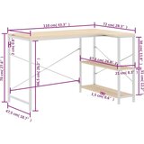  za računalo bijeli i boja hrasta 110x72x70 cm od iverice | shoptok.hr