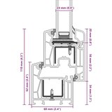 vidaXL podrumski prozor "RISOR" 50x75 cm Okretno-nagibni DIN desni bijeli | shoptok.hr