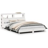 Maison Chic Posteljni okvir - Dvoposteljna postelja - Zakonska postelja brez vzmetnice bel 150x200 cm trdna borovina-J11514, (21768086) | Shoptok.si