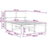  Krevetni okvir s uzglavljem ROSTOCK Prirodna 120 x 200 cm | shoptok.hr