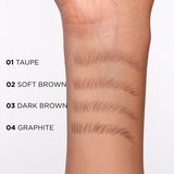 Eveline Cosmetics Micro Precise vodoodporen svinčnik za obrvi s krtačko 2v1 odtenek 04 Graphite 4 g | Shoptok.si