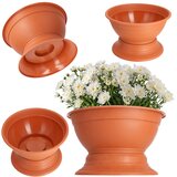 KADAX cvetlični lonec za pokopališče, nagrobnik, skleda s plastičnim pokrovom, sadilnik 18 cm, (5000353614) u