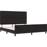 vidaXL Postelja Črna 180x200 cm Samet, (22049385) | Shoptok.si