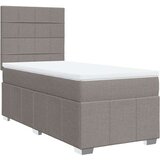 vidaXL Box spring postelja z vzmetnico taupe 100x200 cm blago, (21307039) | Shoptok.si