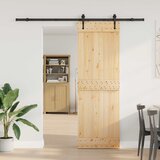  Klizna vrata NARVIK Prirodna i crna 70 x 210 cm (213,5 cm) | shoptok.hr