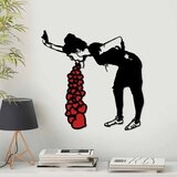 Wallity zidna dekoracija Banksy 12, 63x61cm, Crna Cene