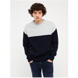 LC Waikiki Crew Neck Long Sleeve Color Block Men's Knitwear Sweater Cene