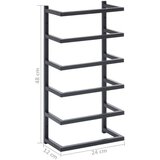 vidaXL Stojalo za brisače črno 24x12x48 cm jeklo | Shoptok.si