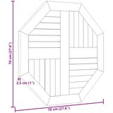 Stolna ploča 70 x 70 x 2,5 cm osmerokutna od masivne tikovine | Eponuda.ba