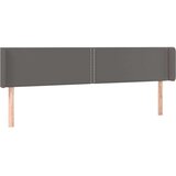  Vzglavje z ušesi sivo 183x16x78/88 cm umetno usnje, (20932154) | Shoptok.si