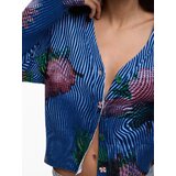 Desigual Kardigan mornarsko plava / tamno zelena / tamno roza | shoptok.hr