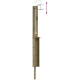  tuš 246 cm Impregnirano borovo drvo i nehrđajući čelik | shoptok.hr