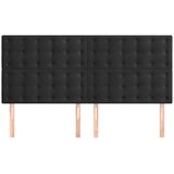  Uzglavlje crno 200x5x118/128 cm baršunasto | shoptok.hr