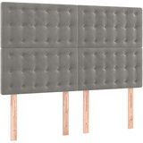  Uzglavlje svjetlosivo 144x5x118/128 cm baršunasto | shoptok.hr