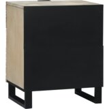 vidaXL Posteljne mize s predalom Bela in črna 50 x 33 x 60 cm | Shoptok.si
